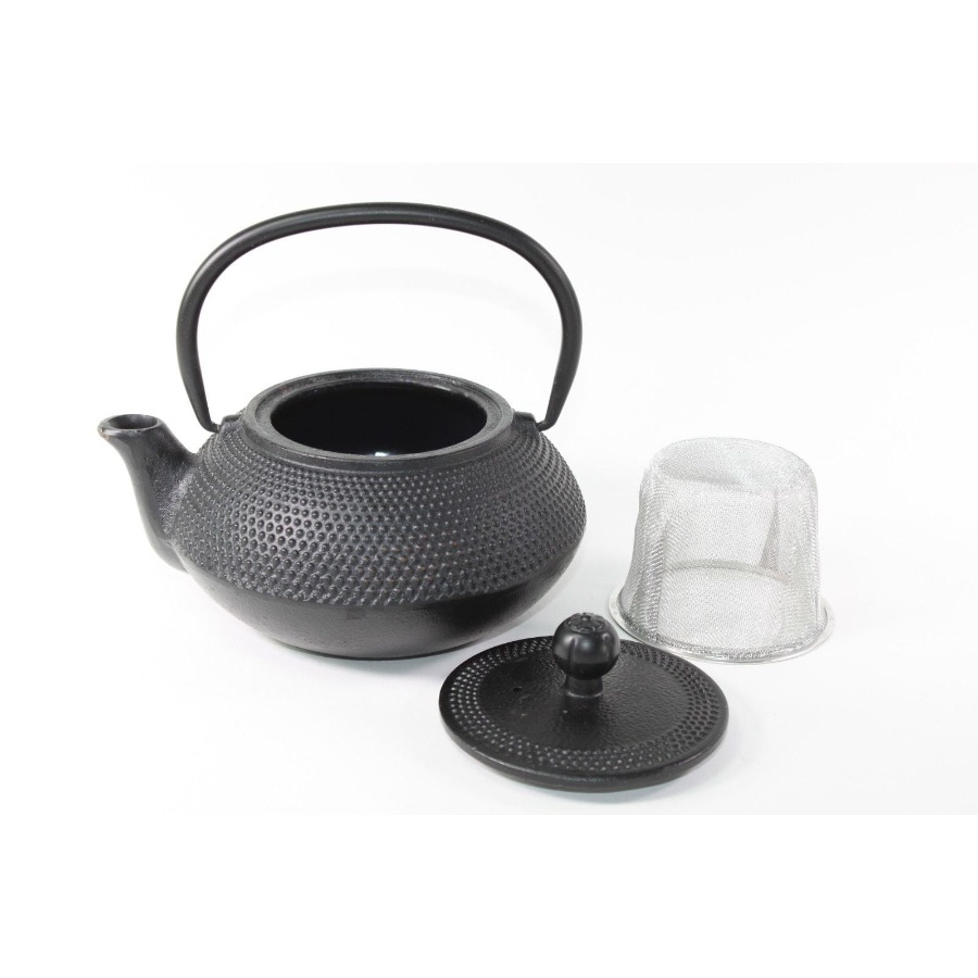 Cast Iron Tetsubin - 24 fl oz Black Small Dot
