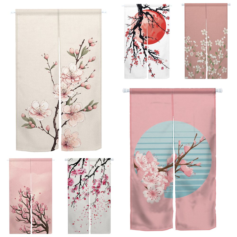 Cherry Blossom Door Curtain Ja - Noren Curtain Doorway reseña y precio