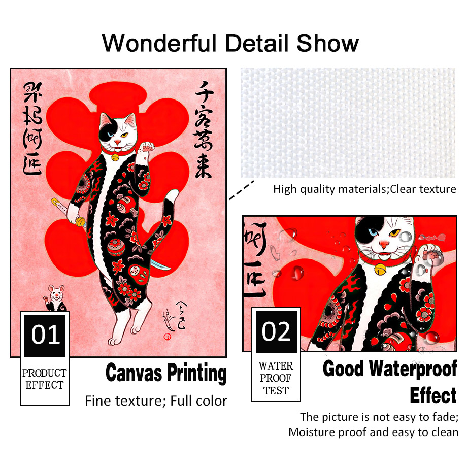 Japanese Samurai Cat Wall Art  - Japanese Lifestyle And Traditions reseña y precio