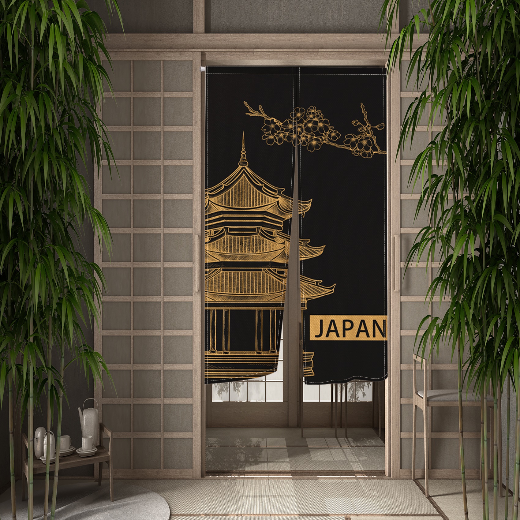 Japanese Luxury Door Curtains  - Noren Curtain Doorway reseña y precio