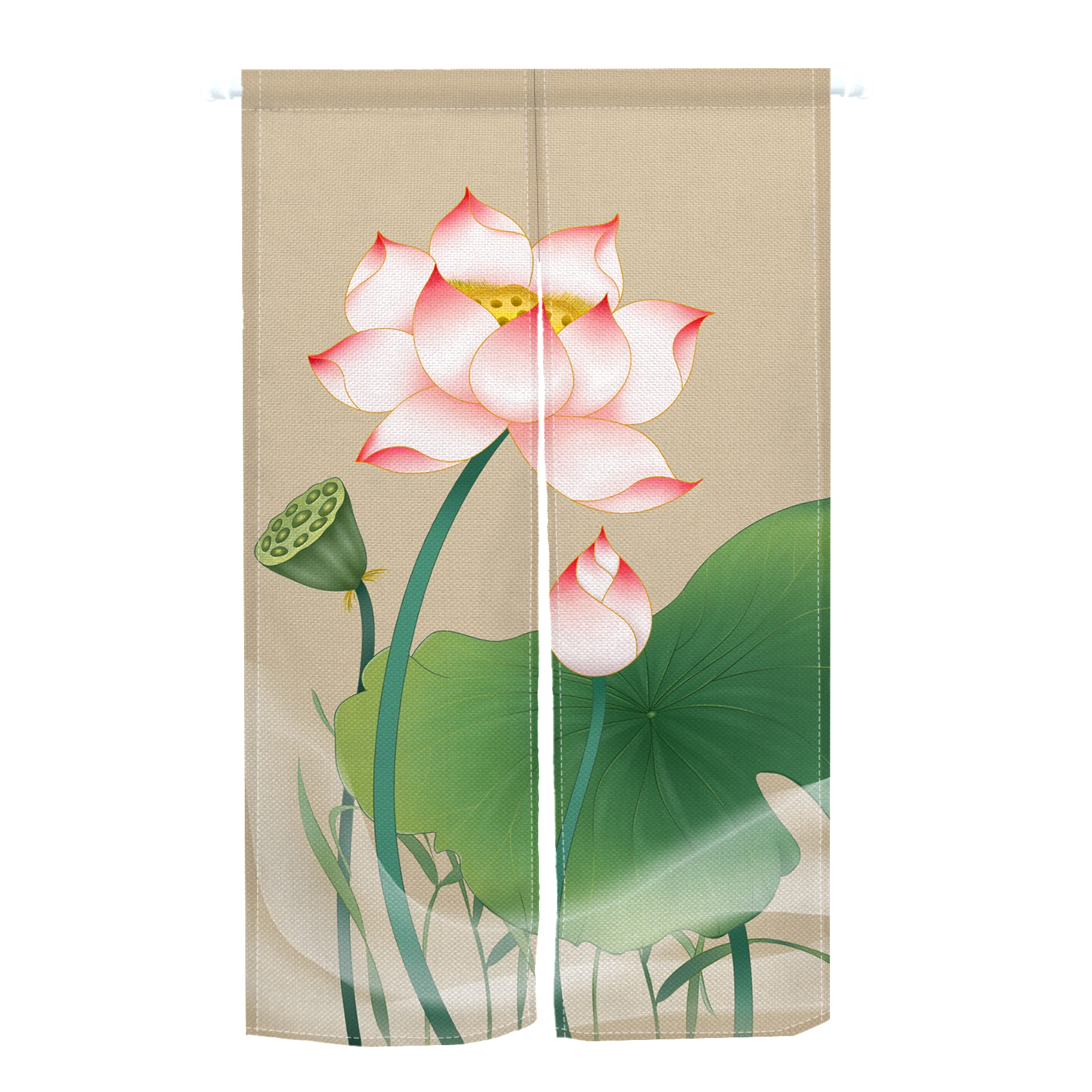 Chinese Lotus Door Curtain Res - Noren Curtain Doorway reseña y precio