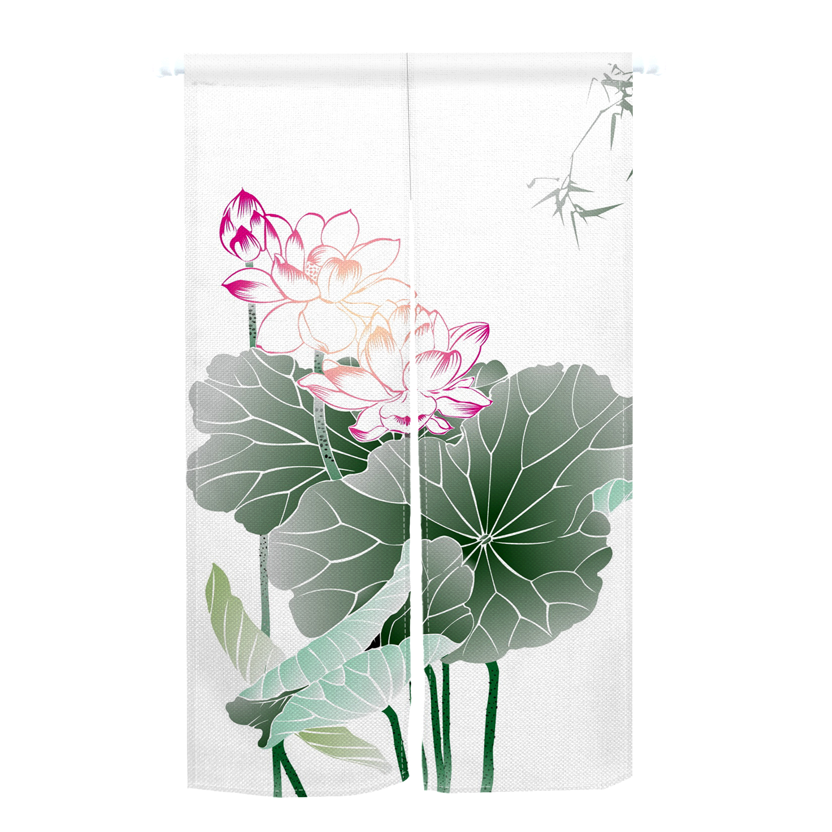 Chinese Lotus Door Curtain Res - Noren Curtain Doorway reseña y precio