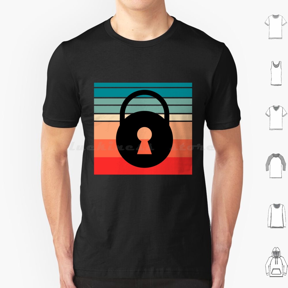 Retro Pad Lock T Shirt Men Wom - Shibori Tie Dye reseña y precio