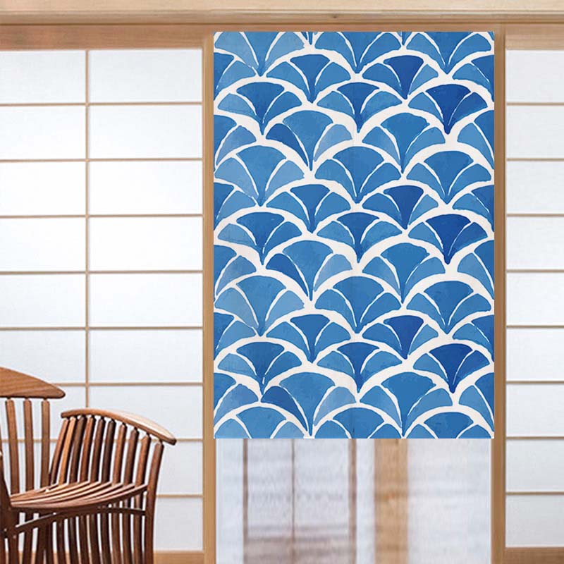 Waves Texture Japanese Noren D - Noren Curtain Doorway reseña y precio