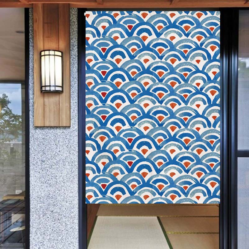 Waves Texture Japanese Noren D - Noren Curtain Doorway reseña y precio