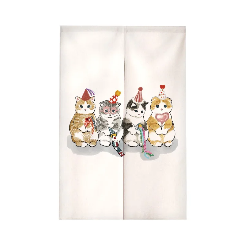 Funny Cat Japanese Door Curtai - Noren Curtain Doorway reseña y precio