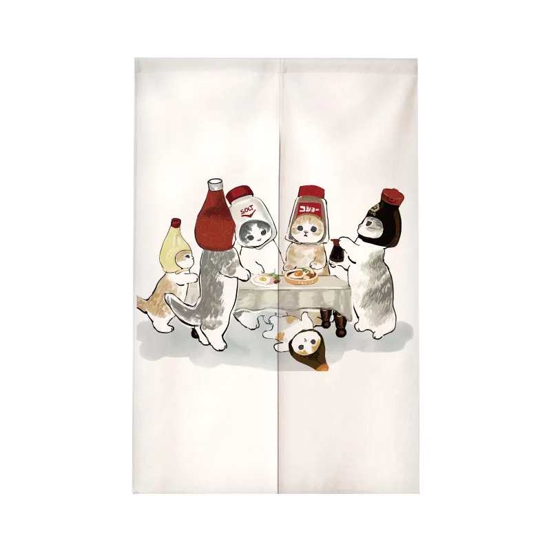 Funny Cat Japanese Door Curtai - Noren Curtain Doorway reseña y precio