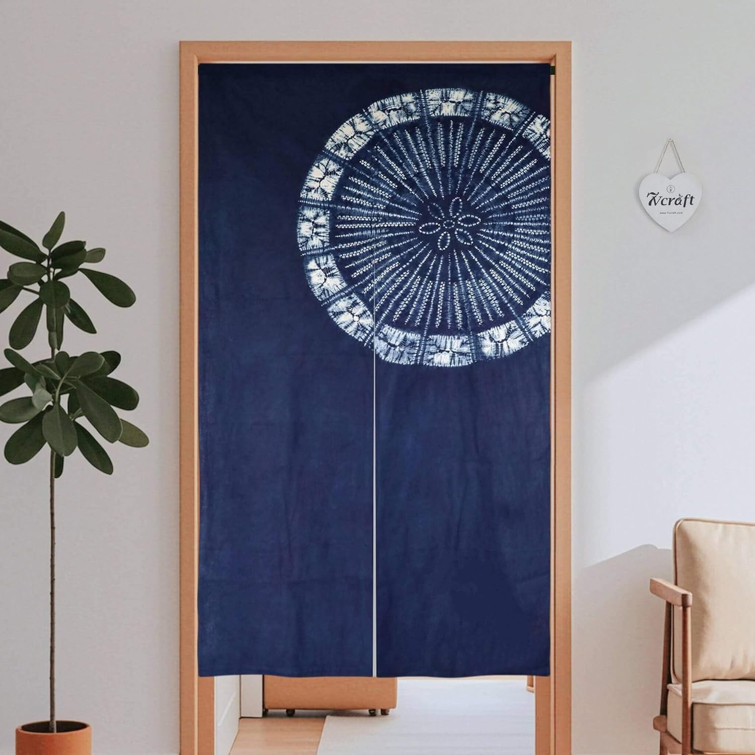 Hand Dyed Japanese  Curtain/Sh - Shibori Tie Dye reseña y precio