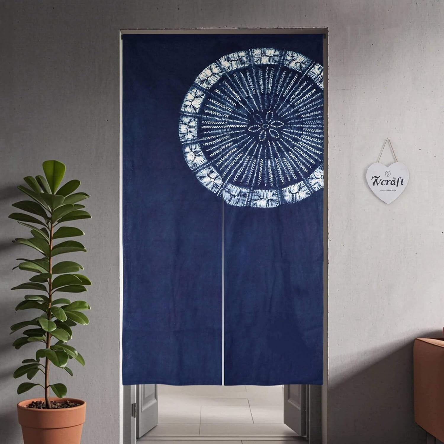 Hand Dyed Japanese  Curtain/Sh - Shibori Tie Dye reseña y precio