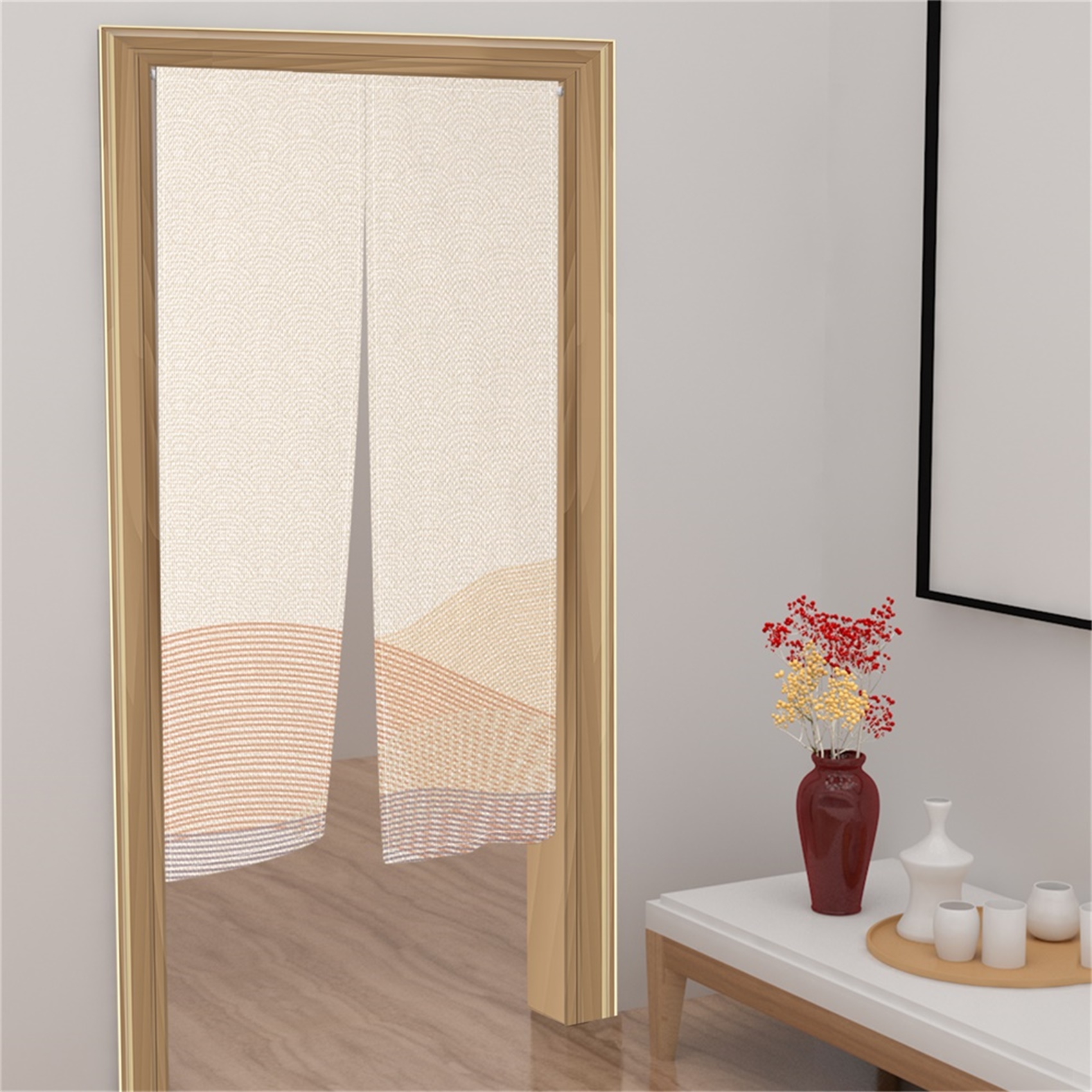 Beige Noren Split Japanese Doo - Noren Curtain Doorway reseña y precio