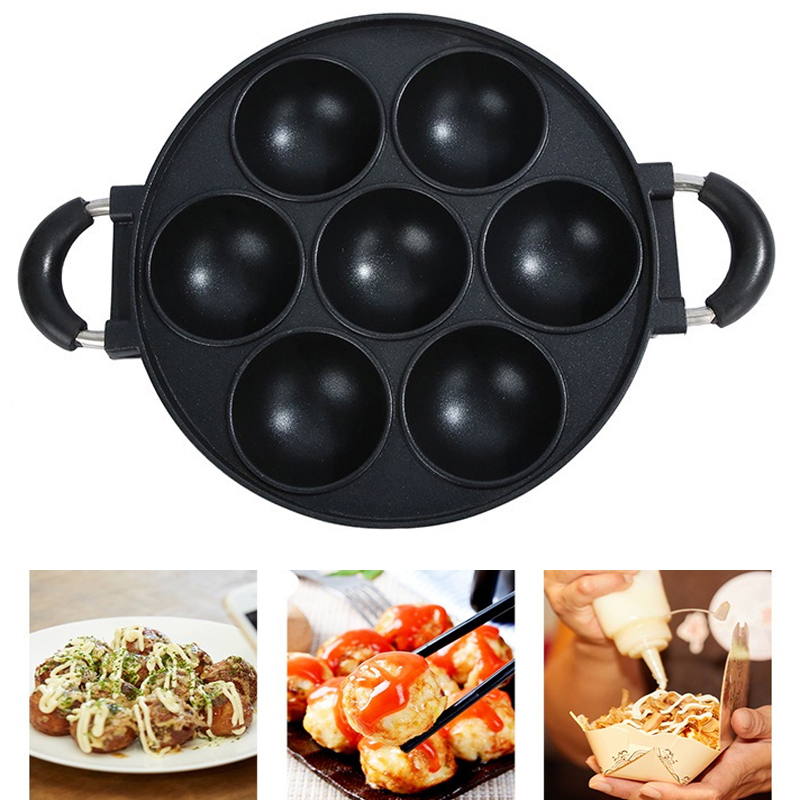 7 Hole Cake Cooking Pan Cast I - Cast Iron Tetsubin reseña y precio