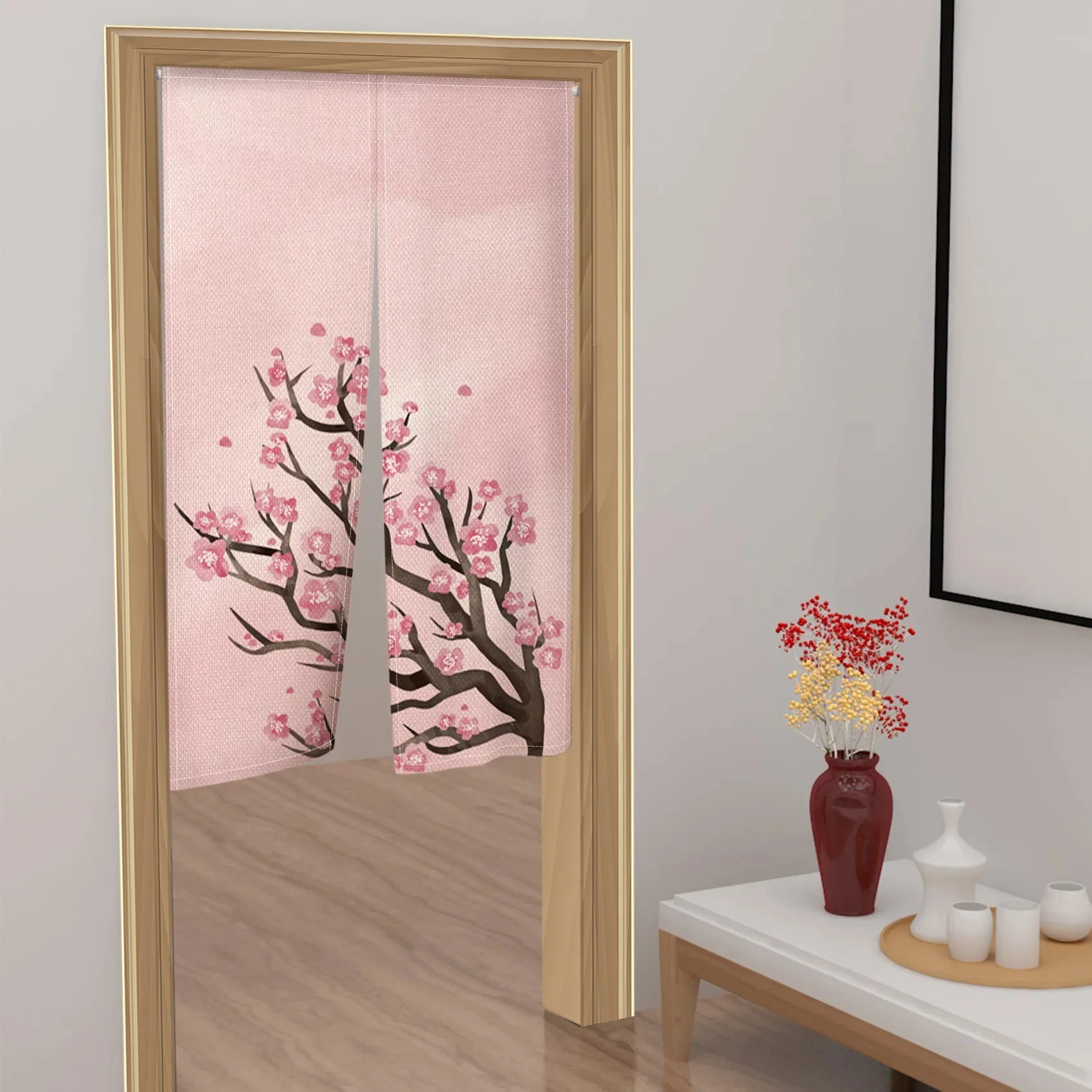 Cherry Blossom Door Curtain Ja - Noren Curtain Doorway reseña y precio