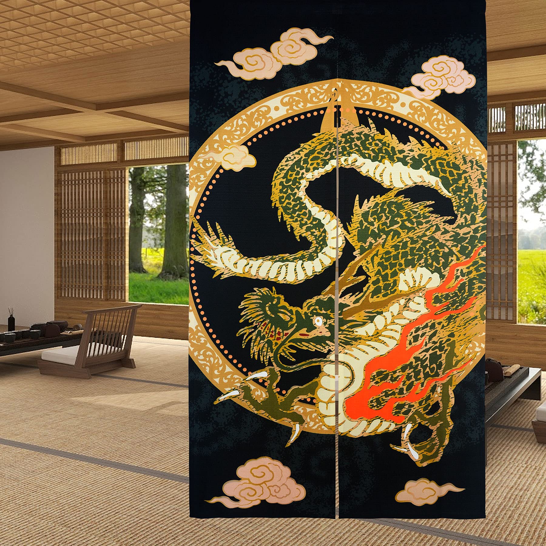 Traditional Chinese Dragon Fly - Noren Curtain Doorway reseña y precio