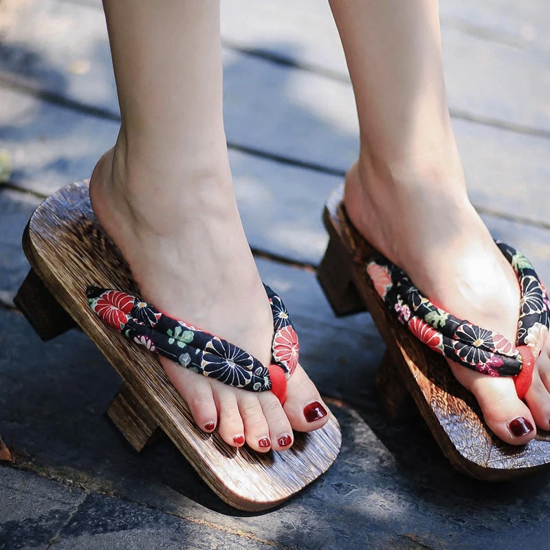 Women's Cosplay Shoes Double H - Geta Wooden Sandal reseña y precio