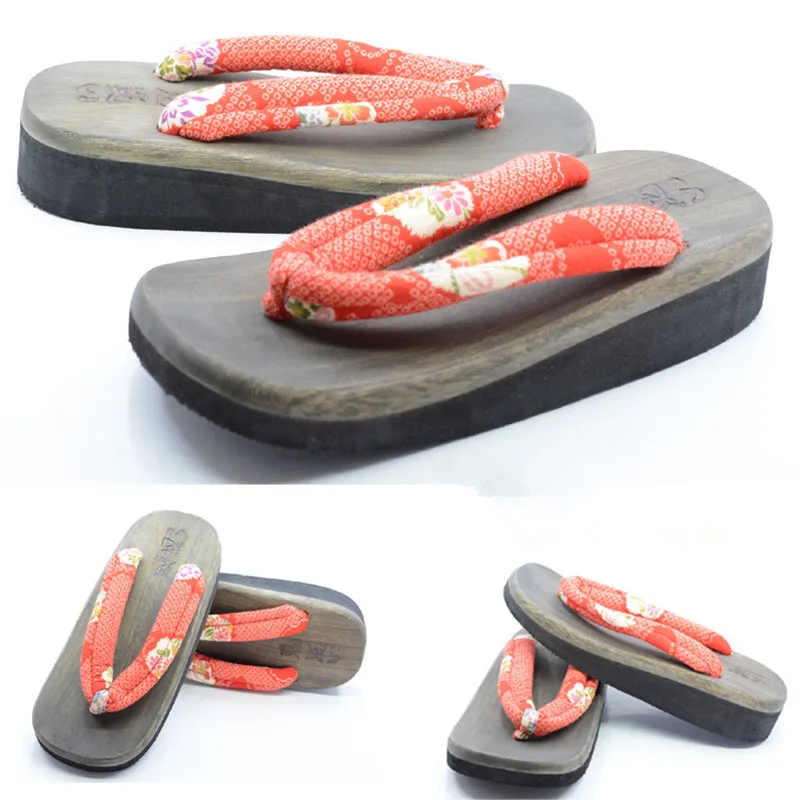 Women's Cosplay Shoes Mid Heel - Geta Wooden Sandal reseña y precio
