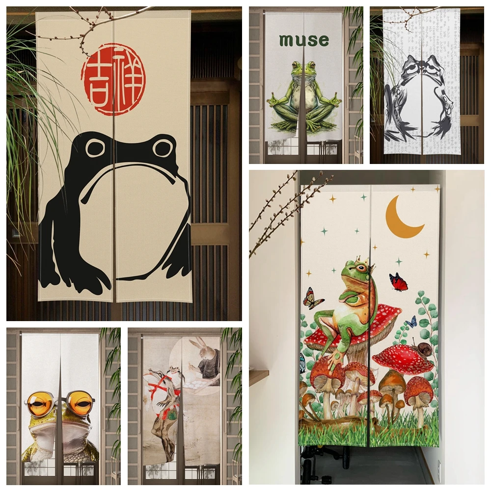 Japanese Door Curtain Frog Car - Noren Curtain Doorway reseña y precio