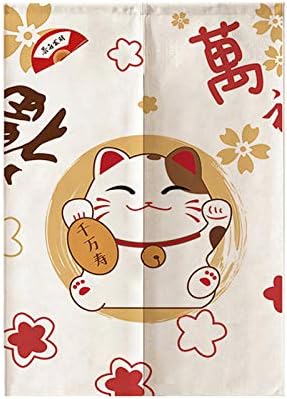 Lucky Cat Noren Japanese Curta - Noren Curtain Doorway reseña y precio