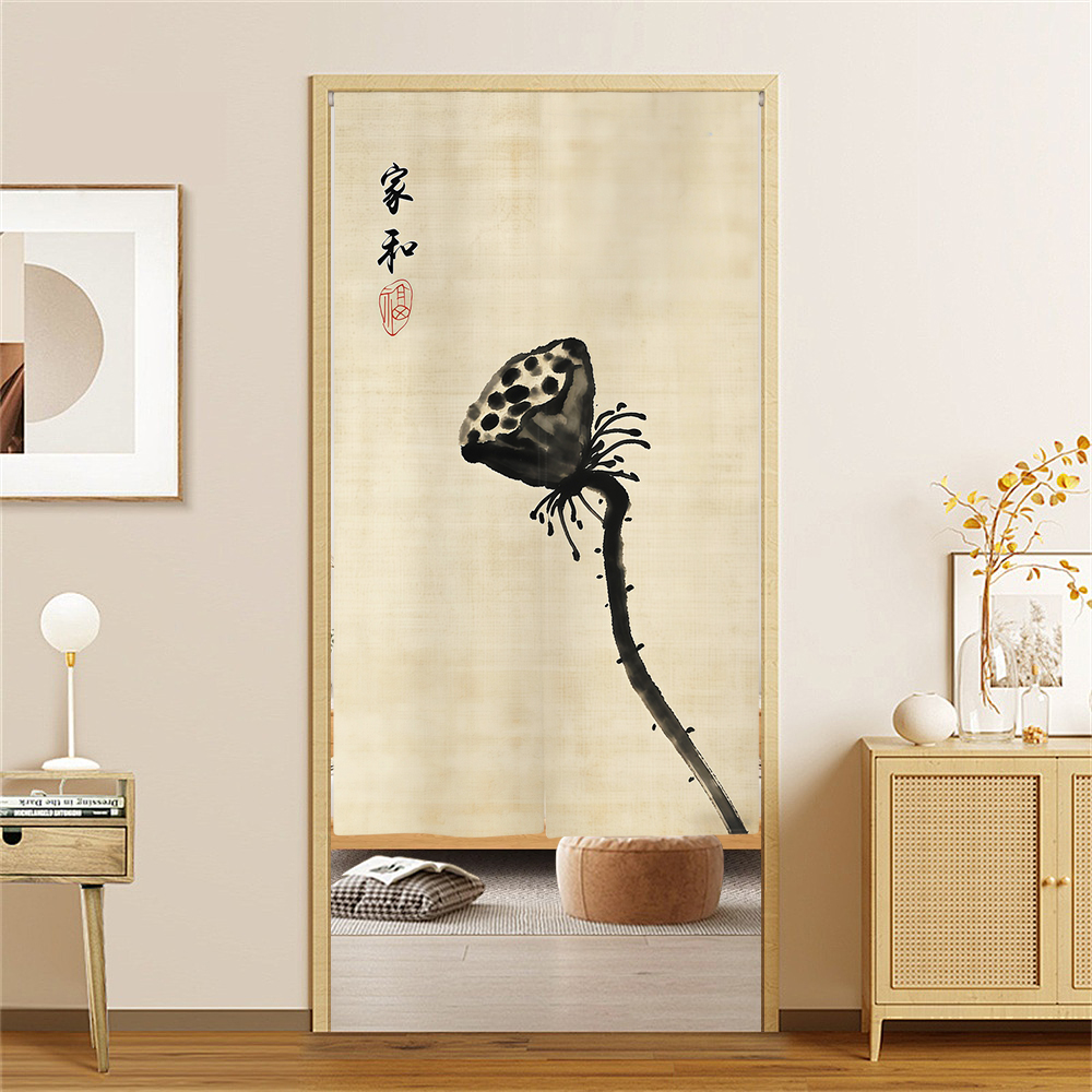 Japanese Bamboo Lotus Noren Do - Noren Curtain Doorway reseña y precio