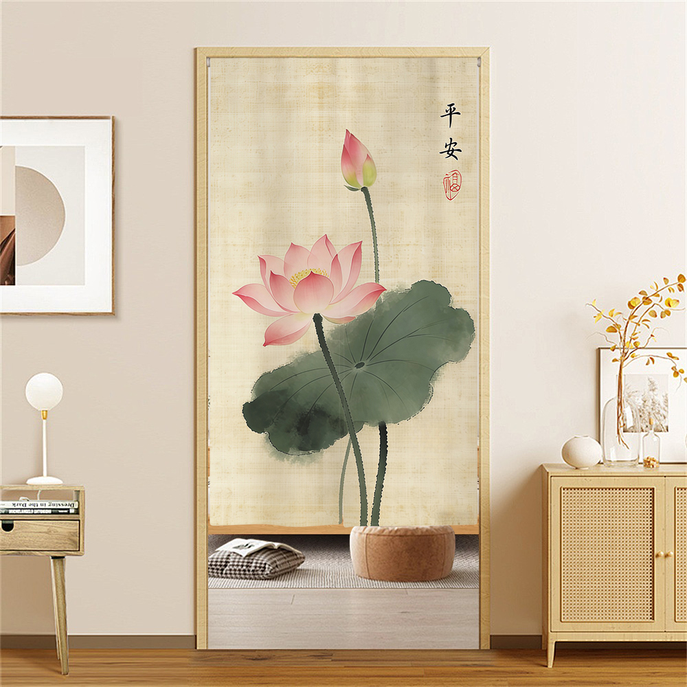 Japanese Bamboo Lotus Noren Do - Noren Curtain Doorway reseña y precio