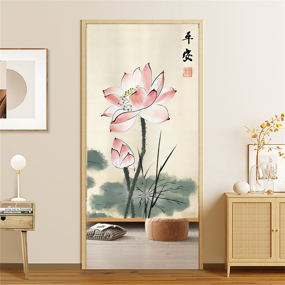 Japanese Bamboo Lotus Noren Do - Noren Curtain Doorway reseña y precio