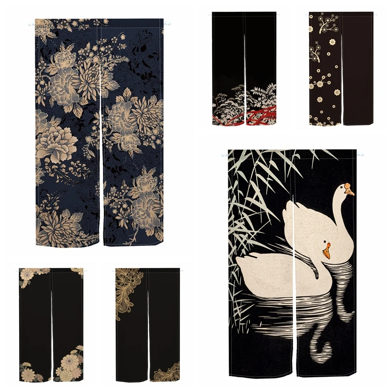 VIKAMA Retro Jacquard Peony Do - Noren Curtain Doorway reseña y precio