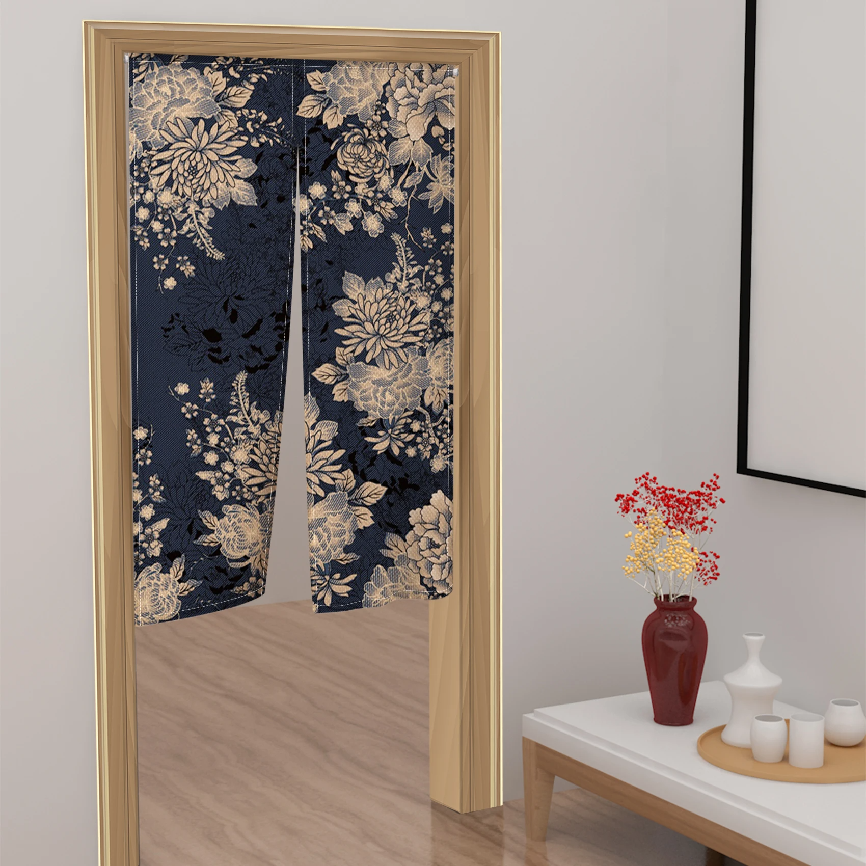 VIKAMA Retro Jacquard Peony Do - Noren Curtain Doorway reseña y precio