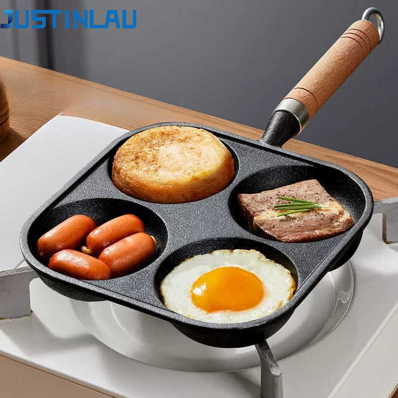 JUSTINLAU 2/4-Hole Omelette Po - Cast Iron Tetsubin reseña y precio