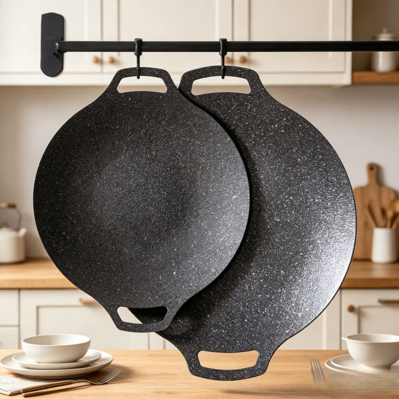 Portable Nonstick Frying Pan O - Cast Iron Tetsubin reseña y precio