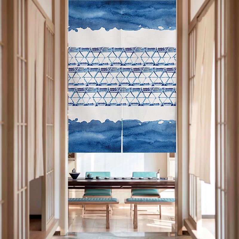 Indigo Japanese Door Curtain S - Shibori Tie Dye reseña y precio