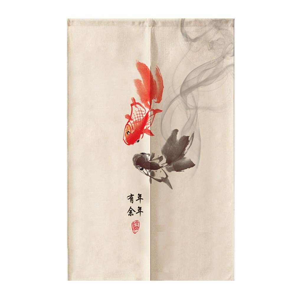 Ancient Character Fish Japanes - Noren Curtain Doorway reseña y precio