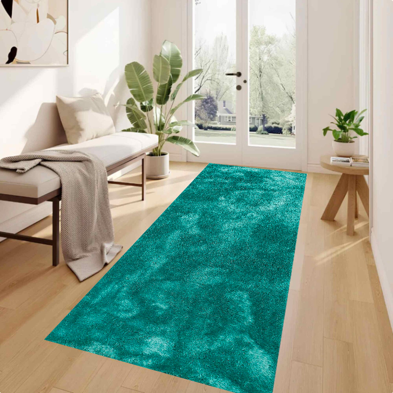 Turquoise Tie Dye Runner Rug A - Shibori Tie Dye reseña y precio